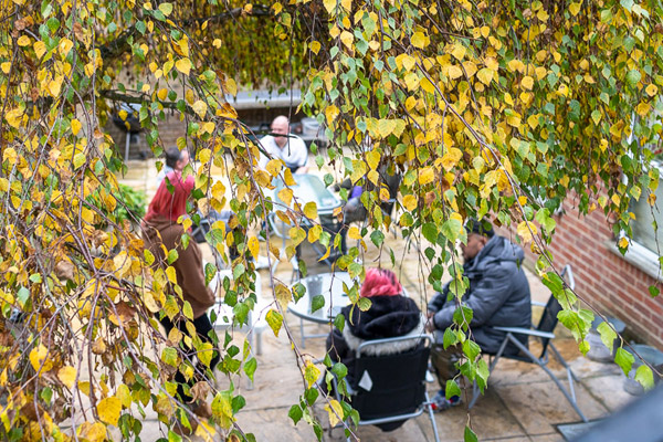 Photo of residents in the garden